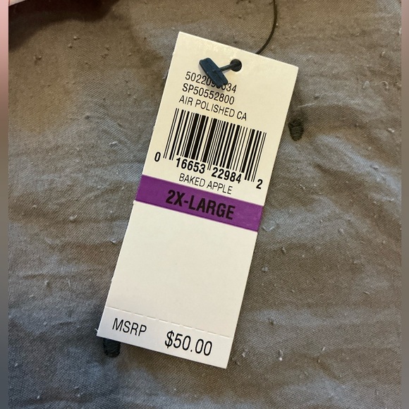 Van Heusen Air Men’s XXL / TTG 18-18.5 Short Sleeve Dress Shirt - NWT! - Picture 4 of 7